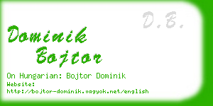 dominik bojtor business card